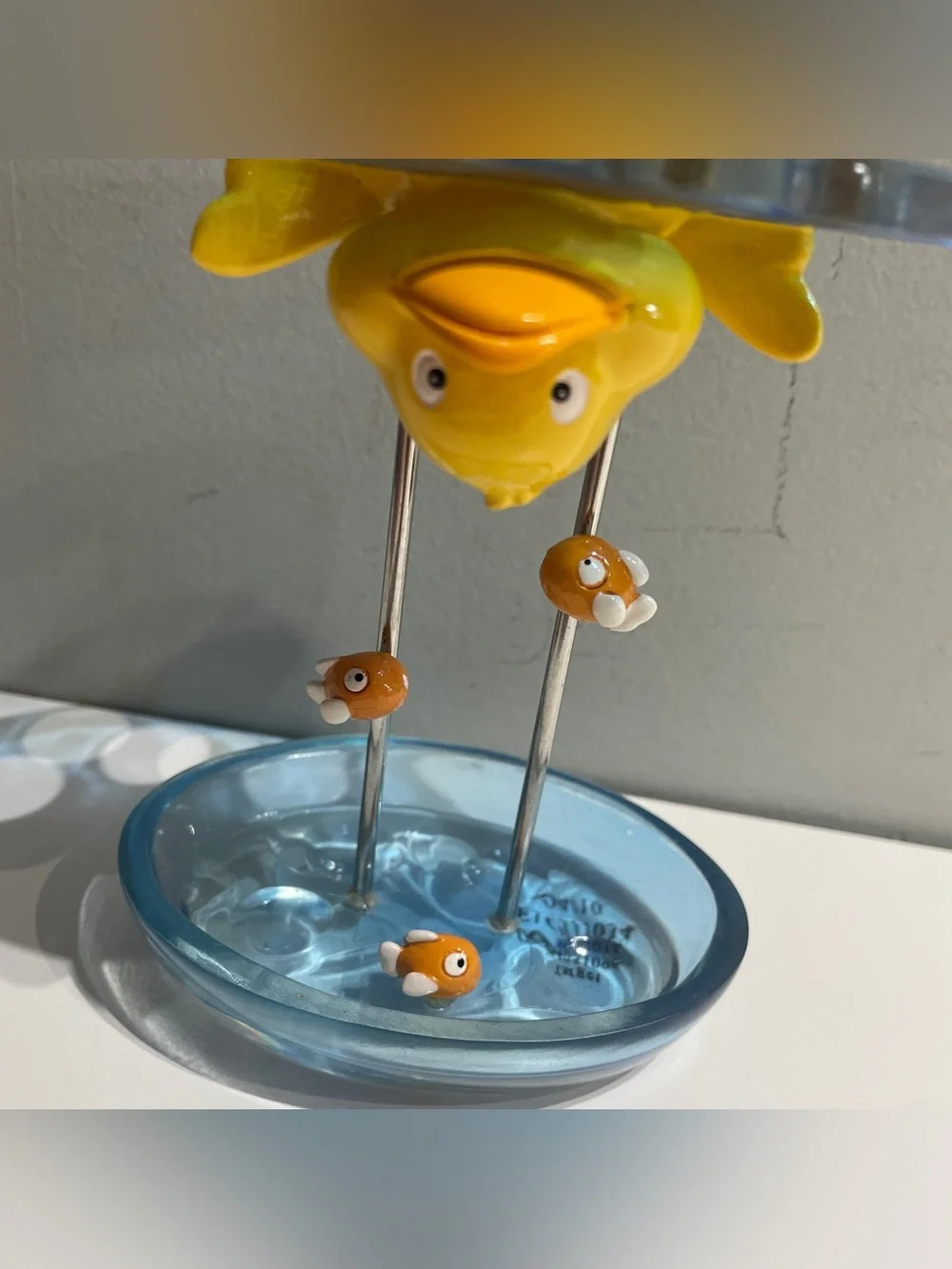 Ducky with fishes Clear Toothbrush Holder Vintage Circo brand Target Retired